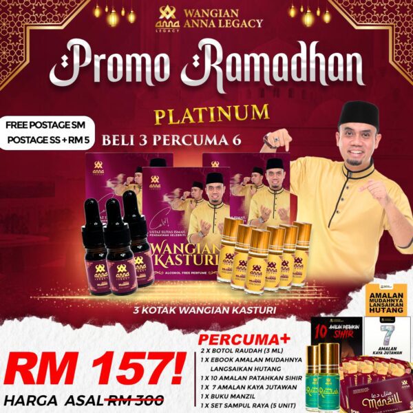 PLATINUM KASTURI - 3 BOTOL FREE 8 BOTOL (CALL FIRST BEFORE DELIVERY)